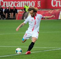 Swiss-born Croatian footballer Ivan Rakitic playing for Sevilla FC in La Liga
