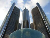 General Motors' World Headquarters, the Renaissance Center, in Detroit, Michigan.